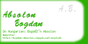 absolon bogdan business card